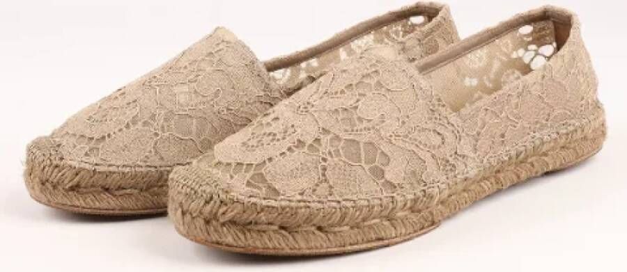 Dolce & Gabbana Pre-owned Canvas espadrilles Beige Dames