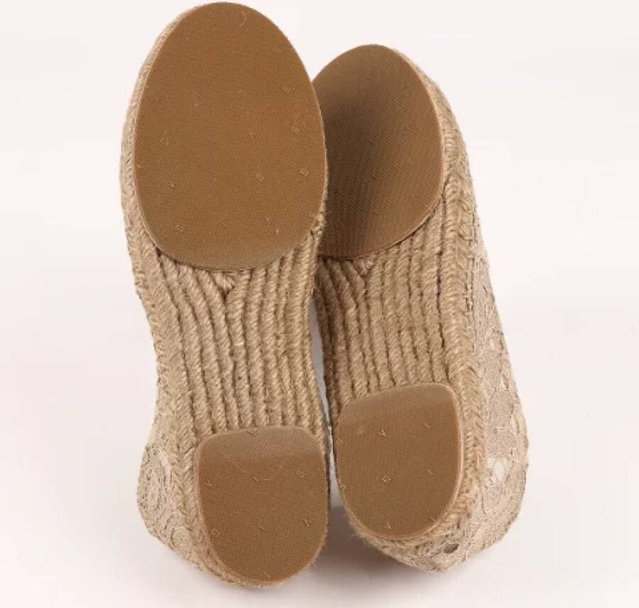 Dolce & Gabbana Pre-owned Canvas espadrilles Beige Dames