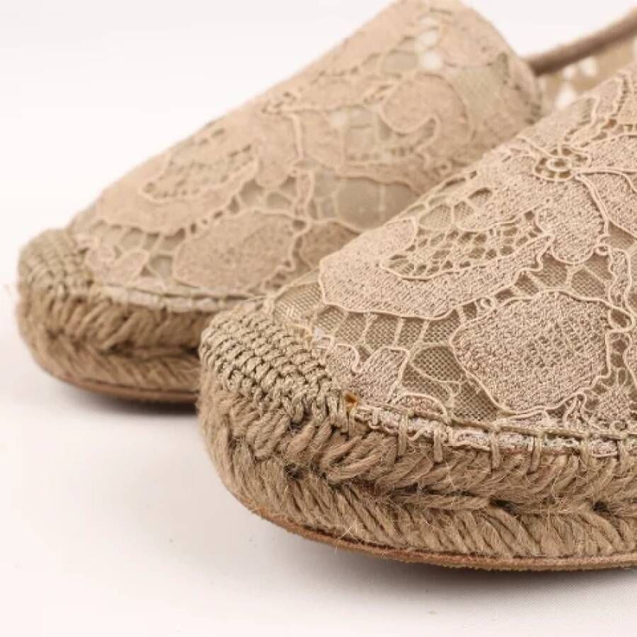 Dolce & Gabbana Pre-owned Canvas espadrilles Beige Dames