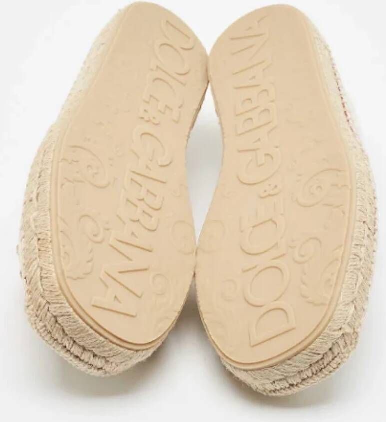 Dolce & Gabbana Pre-owned Canvas espadrilles Beige Heren