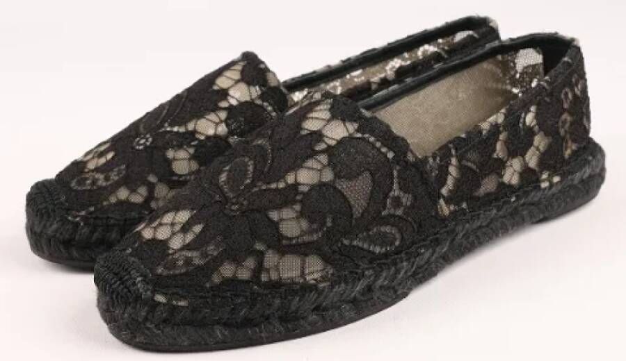 Dolce & Gabbana Pre-owned Canvas espadrilles Black Dames