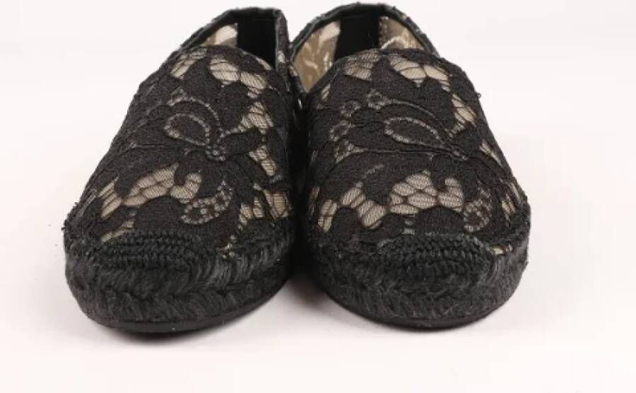 Dolce & Gabbana Pre-owned Canvas espadrilles Black Dames