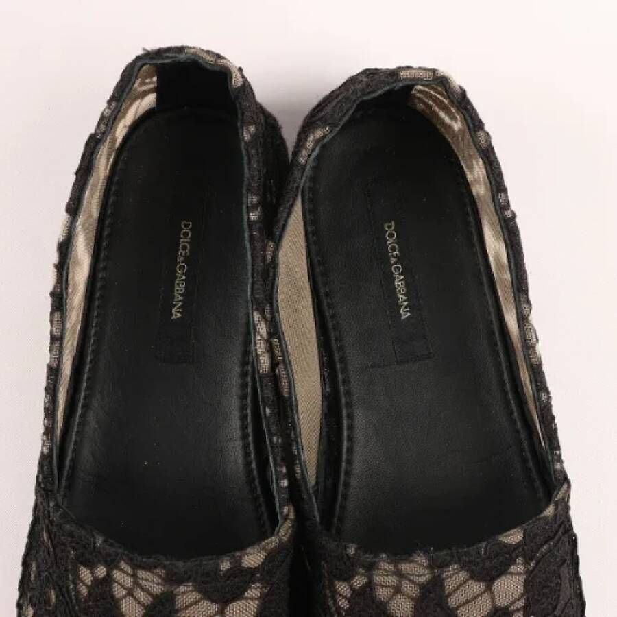 Dolce & Gabbana Pre-owned Canvas espadrilles Black Dames