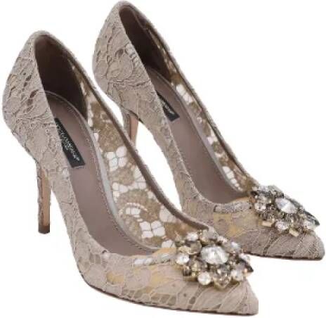 Dolce & Gabbana Pre-owned Canvas heels Beige Dames