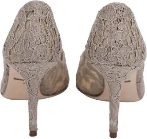 Dolce & Gabbana Pre-owned Canvas heels Beige Dames