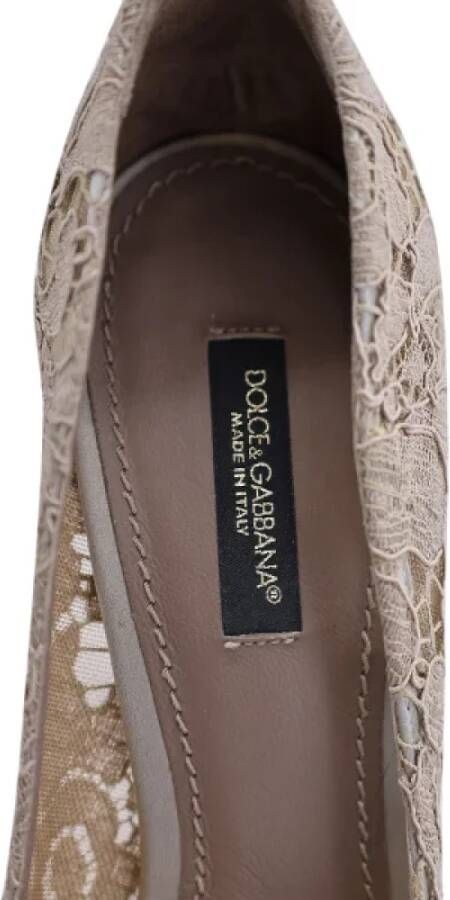 Dolce & Gabbana Pre-owned Canvas heels Beige Dames