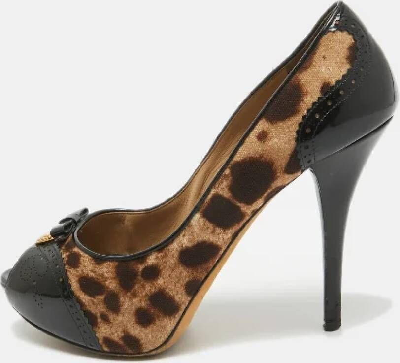 Dolce & Gabbana Pre-owned Canvas heels Black Dames