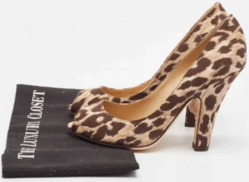 Dolce & Gabbana Pre-owned Canvas heels Brown Dames