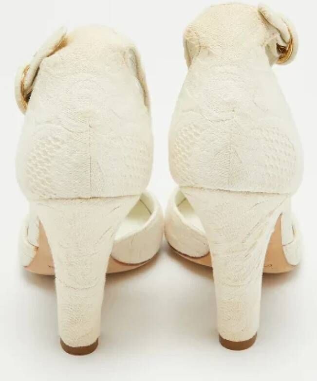 Dolce & Gabbana Pre-owned Canvas heels White Dames