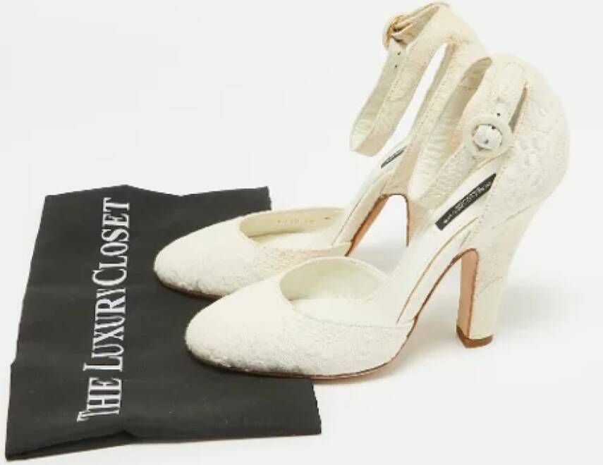 Dolce & Gabbana Pre-owned Canvas heels White Dames