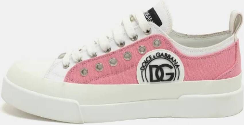 Dolce & Gabbana Pre-owned Canvas sneakers Pink Heren