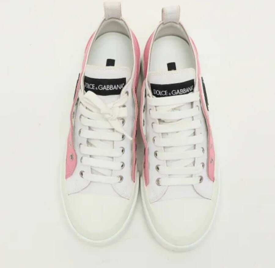 Dolce & Gabbana Pre-owned Canvas sneakers Pink Heren