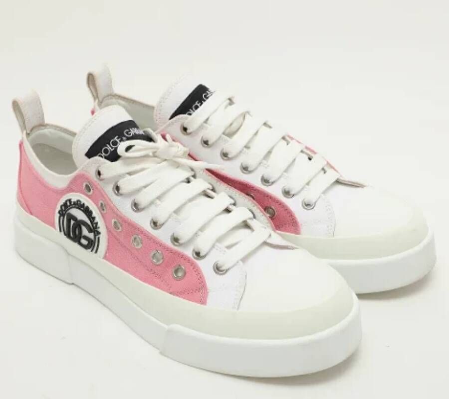 Dolce & Gabbana Pre-owned Canvas sneakers Pink Heren