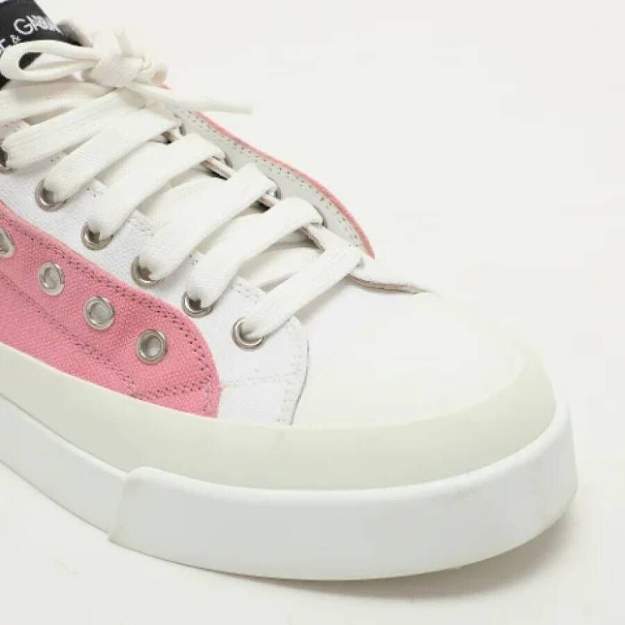 Dolce & Gabbana Pre-owned Canvas sneakers Pink Heren