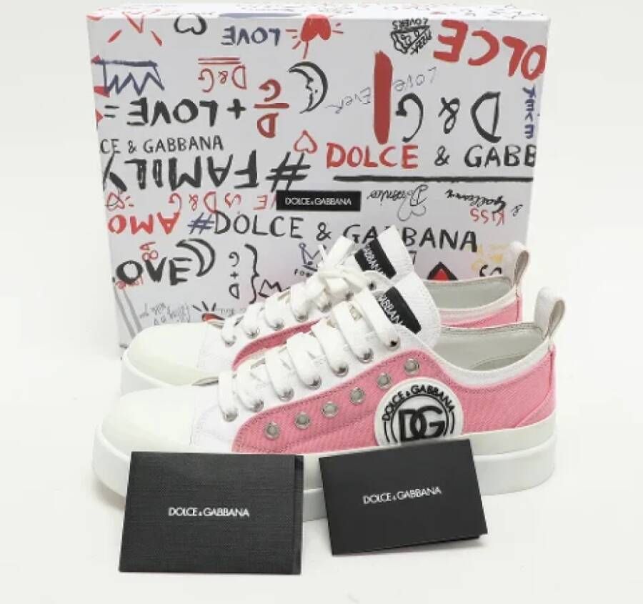 Dolce & Gabbana Pre-owned Canvas sneakers Pink Heren