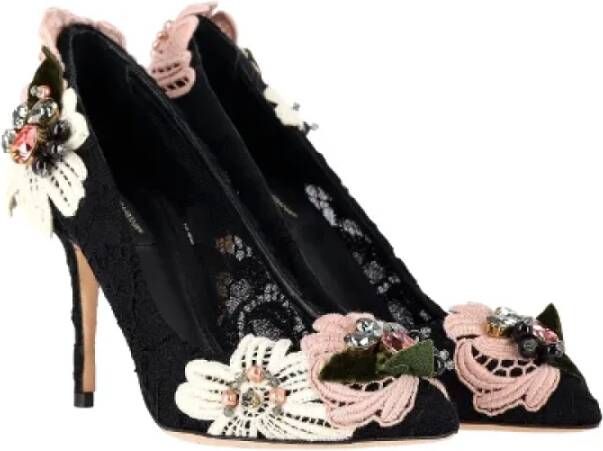 Dolce & Gabbana Pre-owned Cotton heels Black Dames