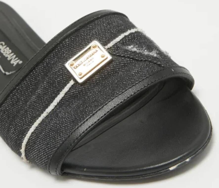 Dolce & Gabbana Pre-owned Denim flats Black Dames