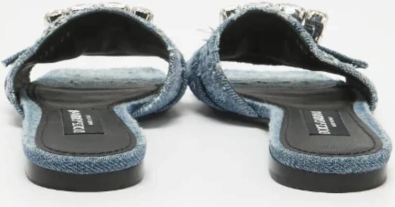 Dolce & Gabbana Pre-owned Denim flats Blue Dames