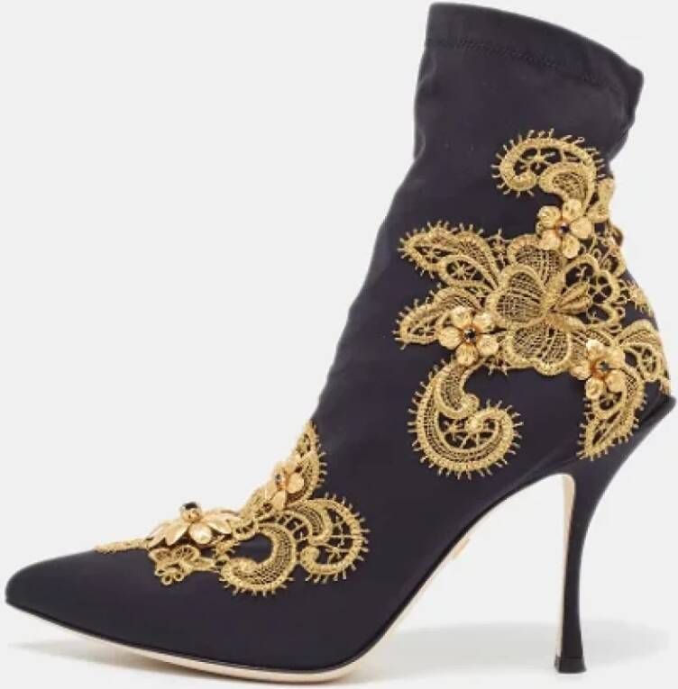 Dolce & Gabbana Pre-owned Fabric boots Black Dames