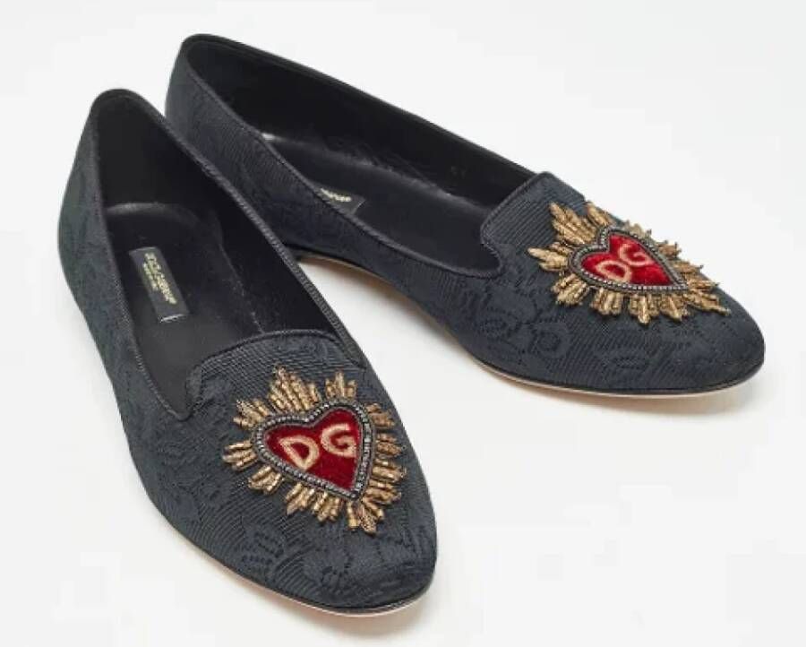 Dolce & Gabbana Pre-owned Fabric flats Black Dames