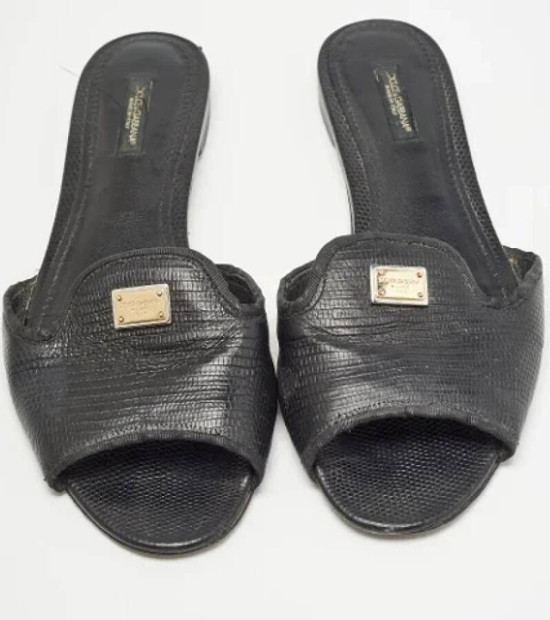 Dolce & Gabbana Pre-owned Fabric flats Black Dames