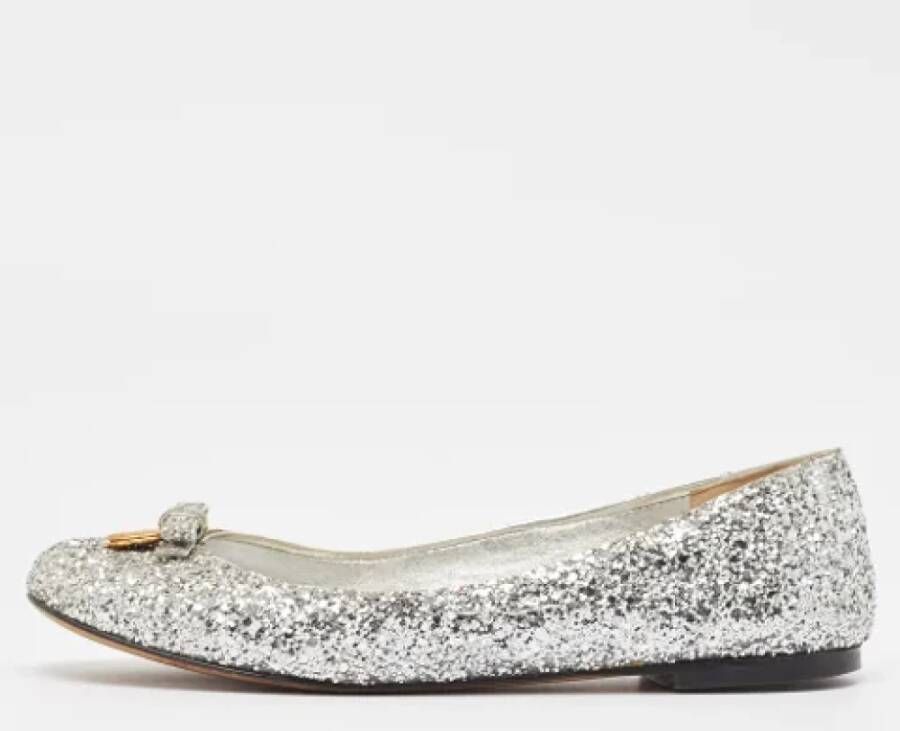 Dolce & Gabbana Pre-owned Fabric flats Gray Dames