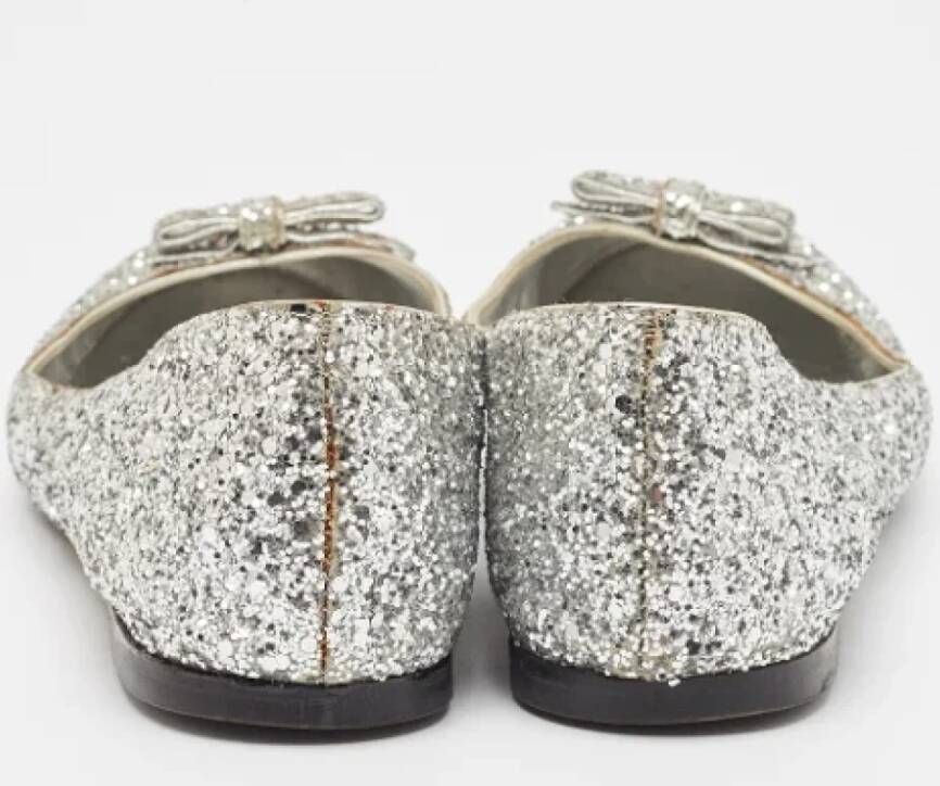 Dolce & Gabbana Pre-owned Fabric flats Gray Dames