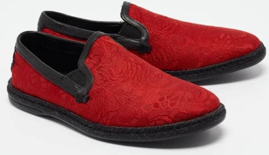 Dolce & Gabbana Pre-owned Fabric flats Red Heren