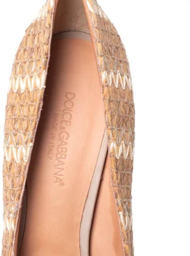 Dolce & Gabbana Pre-owned Fabric heels Beige Dames