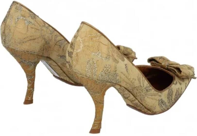 Dolce & Gabbana Pre-owned Fabric heels Beige Dames