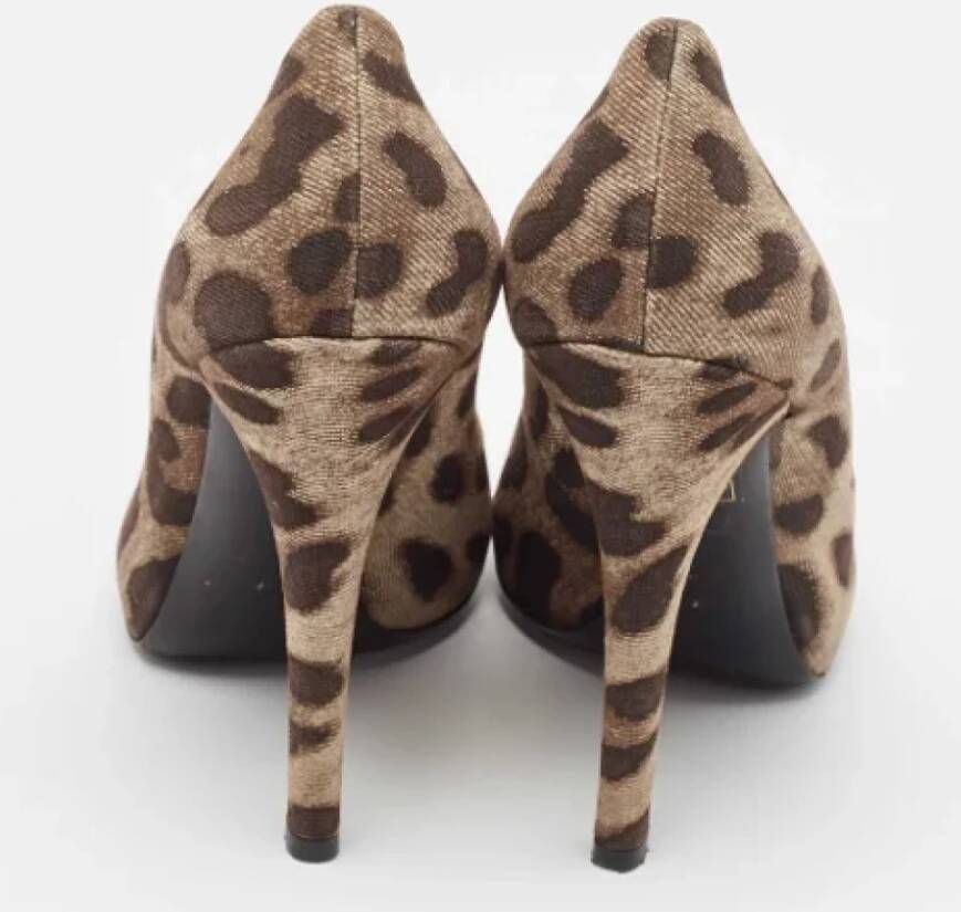 Dolce & Gabbana Pre-owned Fabric heels Brown Dames