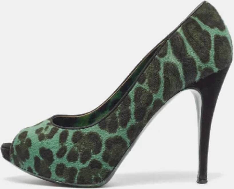 Dolce & Gabbana Pre-owned Fabric heels Green Dames