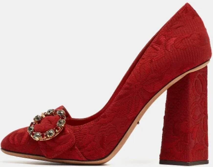 Dolce & Gabbana Pre-owned Fabric heels Red Dames