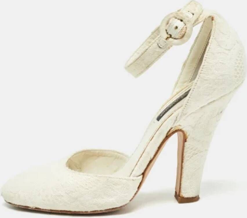 Dolce & Gabbana Pre-owned Fabric heels White Dames