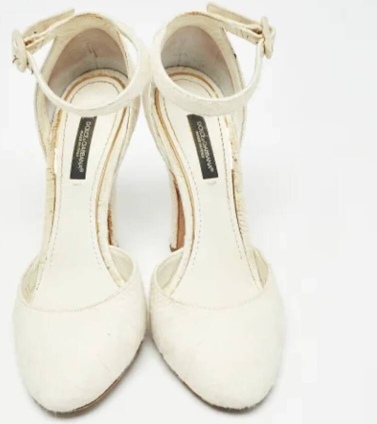 Dolce & Gabbana Pre-owned Fabric heels White Dames