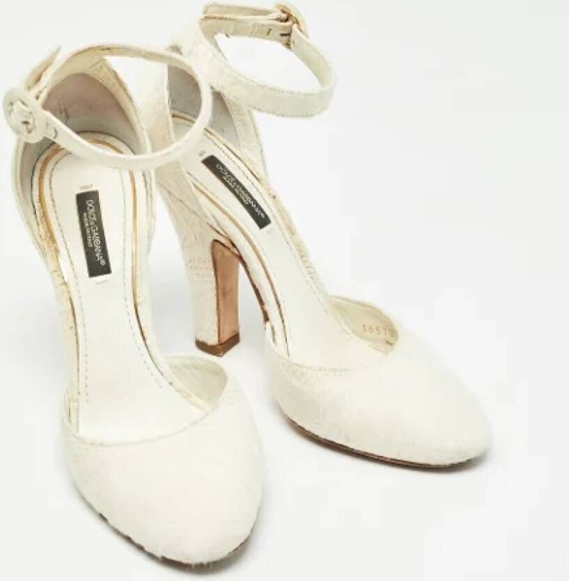 Dolce & Gabbana Pre-owned Fabric heels White Dames