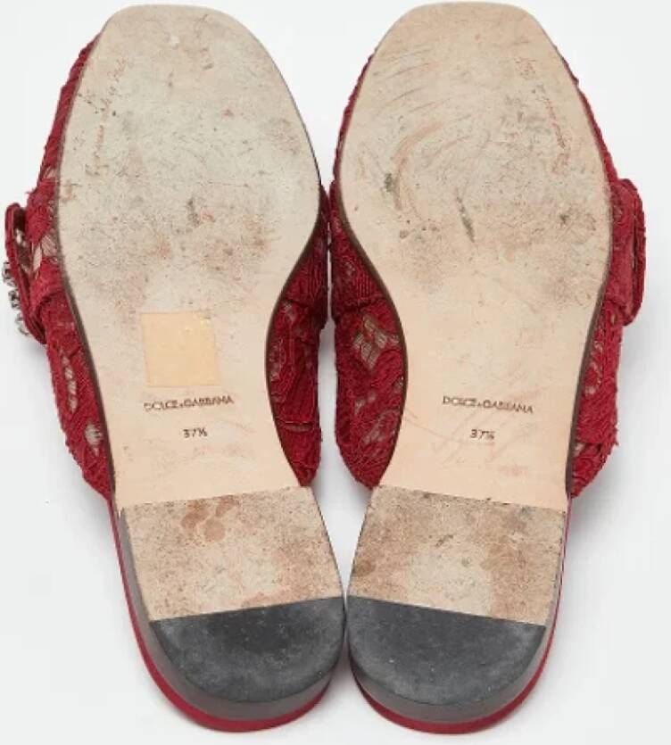 Dolce & Gabbana Pre-owned Fabric mules Red Dames