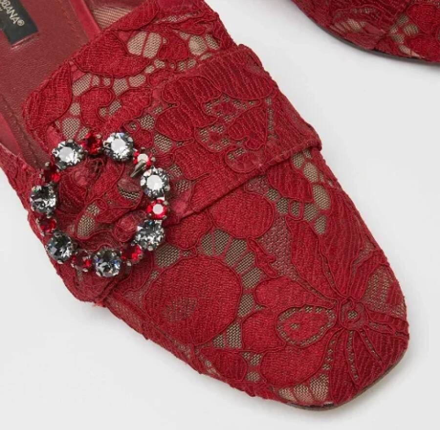 Dolce & Gabbana Pre-owned Fabric mules Red Dames