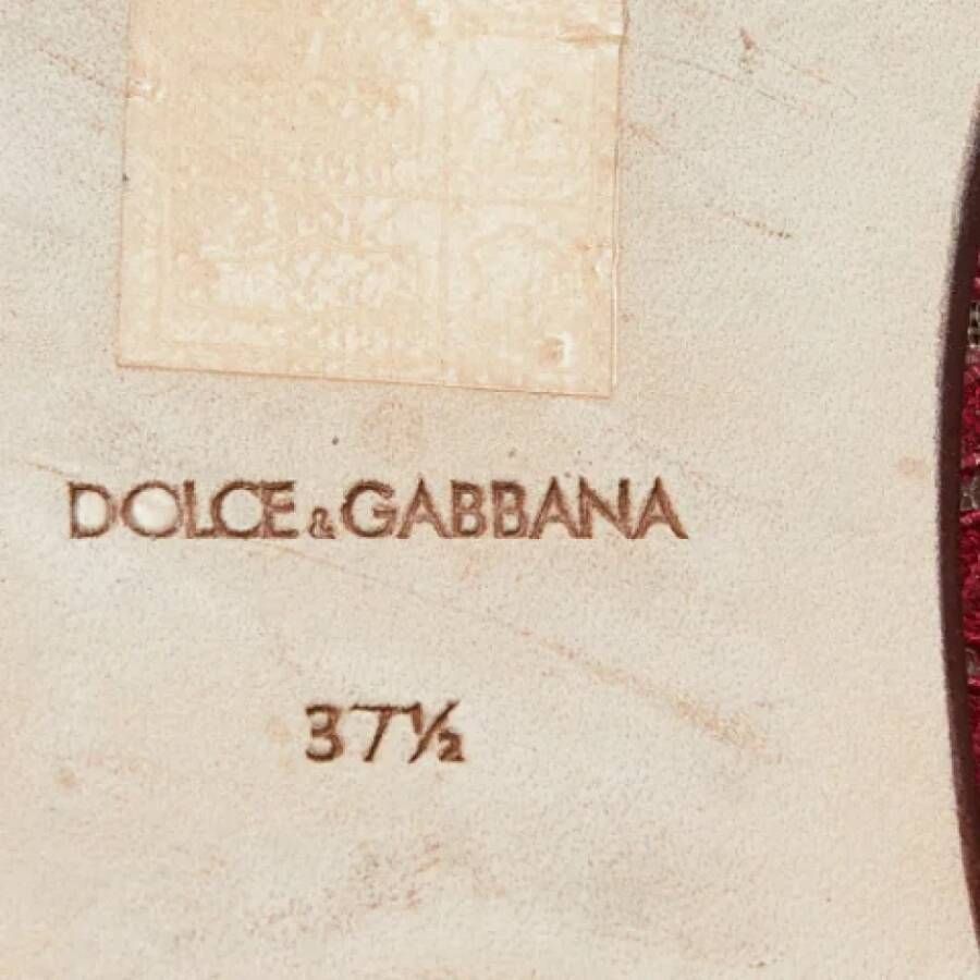 Dolce & Gabbana Pre-owned Fabric mules Red Dames