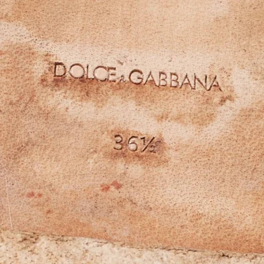 Dolce & Gabbana Pre-owned Fabric mules Yellow Dames