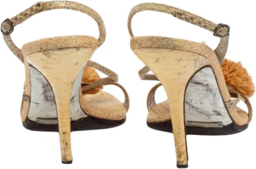 Dolce & Gabbana Pre-owned Fabric sandals Beige Dames