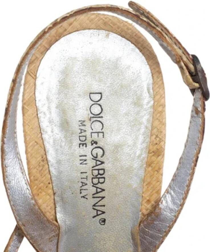 Dolce & Gabbana Pre-owned Fabric sandals Beige Dames