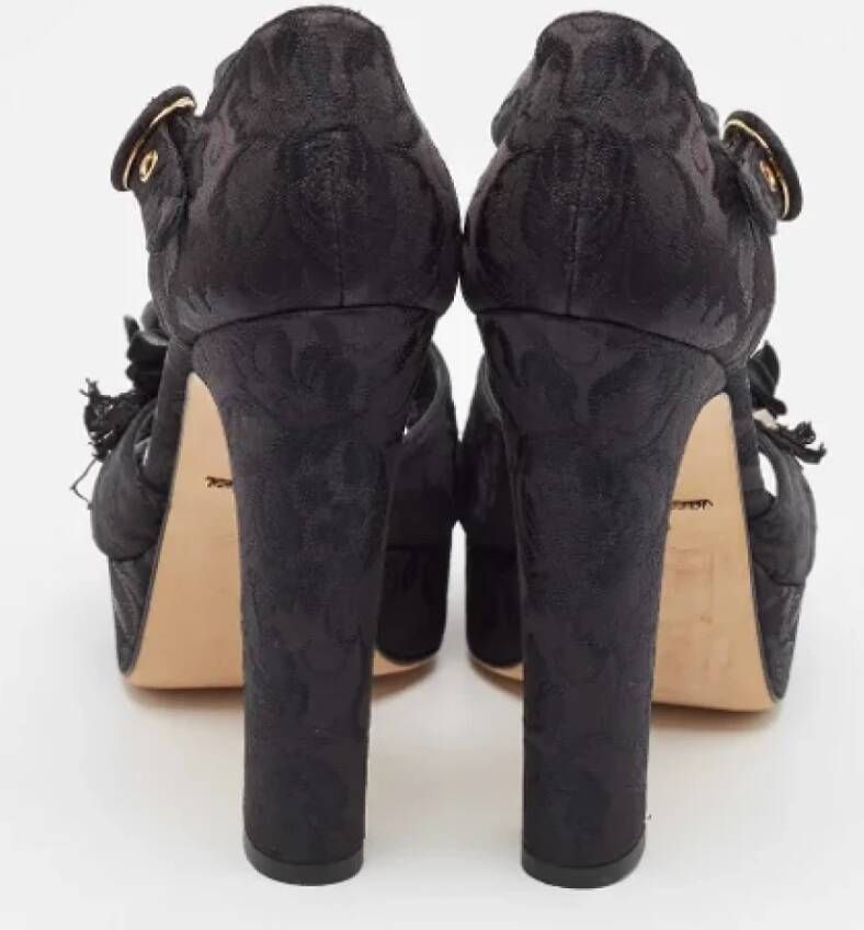 Dolce & Gabbana Pre-owned Fabric sandals Black Dames