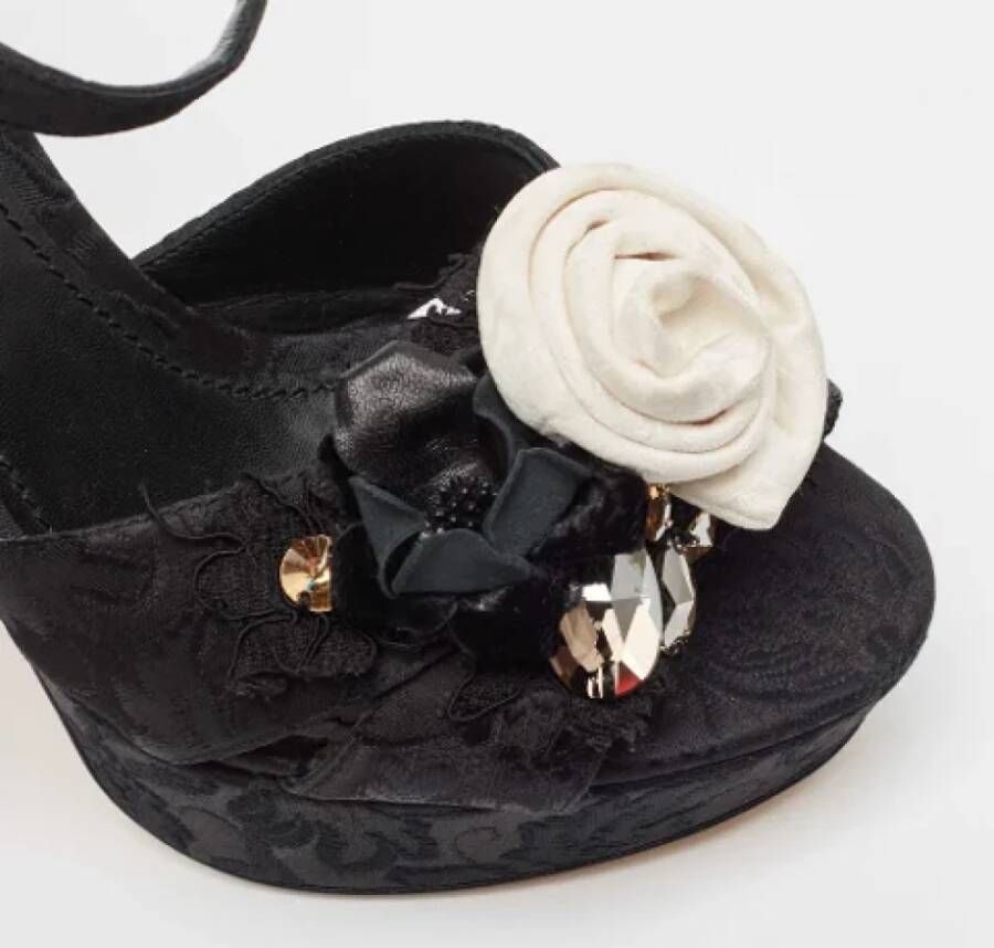 Dolce & Gabbana Pre-owned Fabric sandals Black Dames