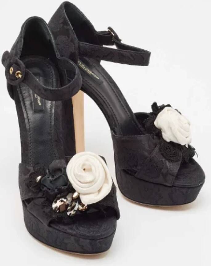 Dolce & Gabbana Pre-owned Fabric sandals Black Dames