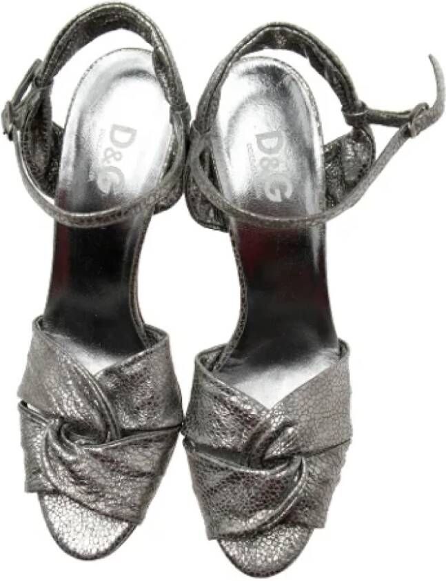 Dolce & Gabbana Pre-owned Fabric sandals Gray Dames