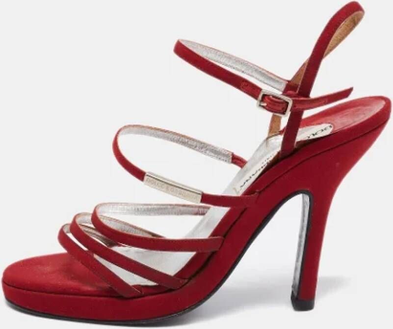 Dolce & Gabbana Pre-owned Fabric sandals Red Dames