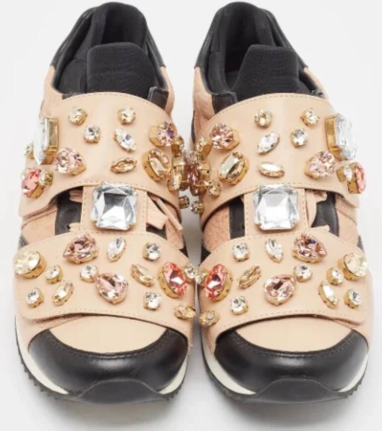 Dolce & Gabbana Pre-owned Fabric sneakers Beige Dames