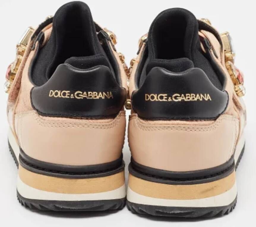 Dolce & Gabbana Pre-owned Fabric sneakers Beige Dames