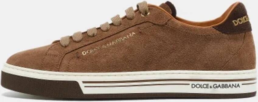 Dolce & Gabbana Pre-owned Fabric sneakers Brown Heren